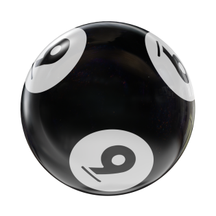 HAPPY BOWLING BINGO HOUSEBALL BLACK/WHITE 9 LBS