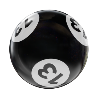 HAPPY BOWLING BINGO HOUSEBALL BLACK/WHITE 13 LBS