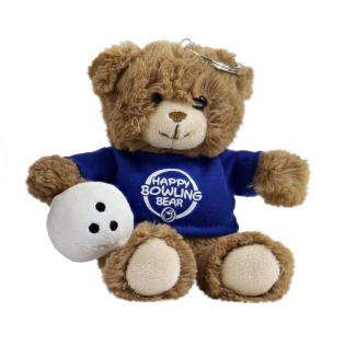 HAPPY BOWLING BEAR 15CM KEYCHAIN (EACH)