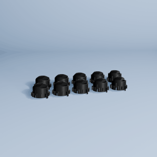 WITSEE QUICKFIT MOUNT SIZE M BLACK (10 PCS)