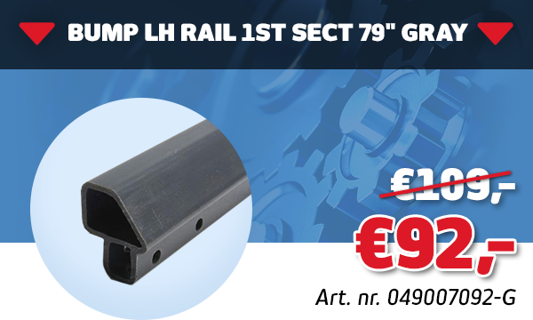 Bump LH Rail 1st Sect 79" Gray
